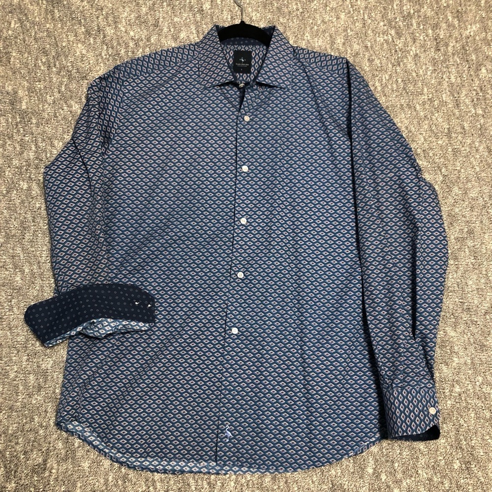 TailorByrd long sleeve dress shirt - Diamond pattern